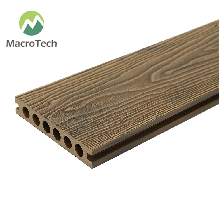 140x23mm deep embossed WPC decking flooring