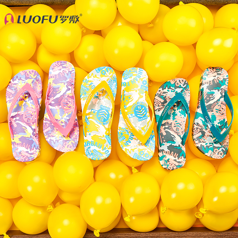 LUOFU ladies soft and fashionable beach flip flops pvc