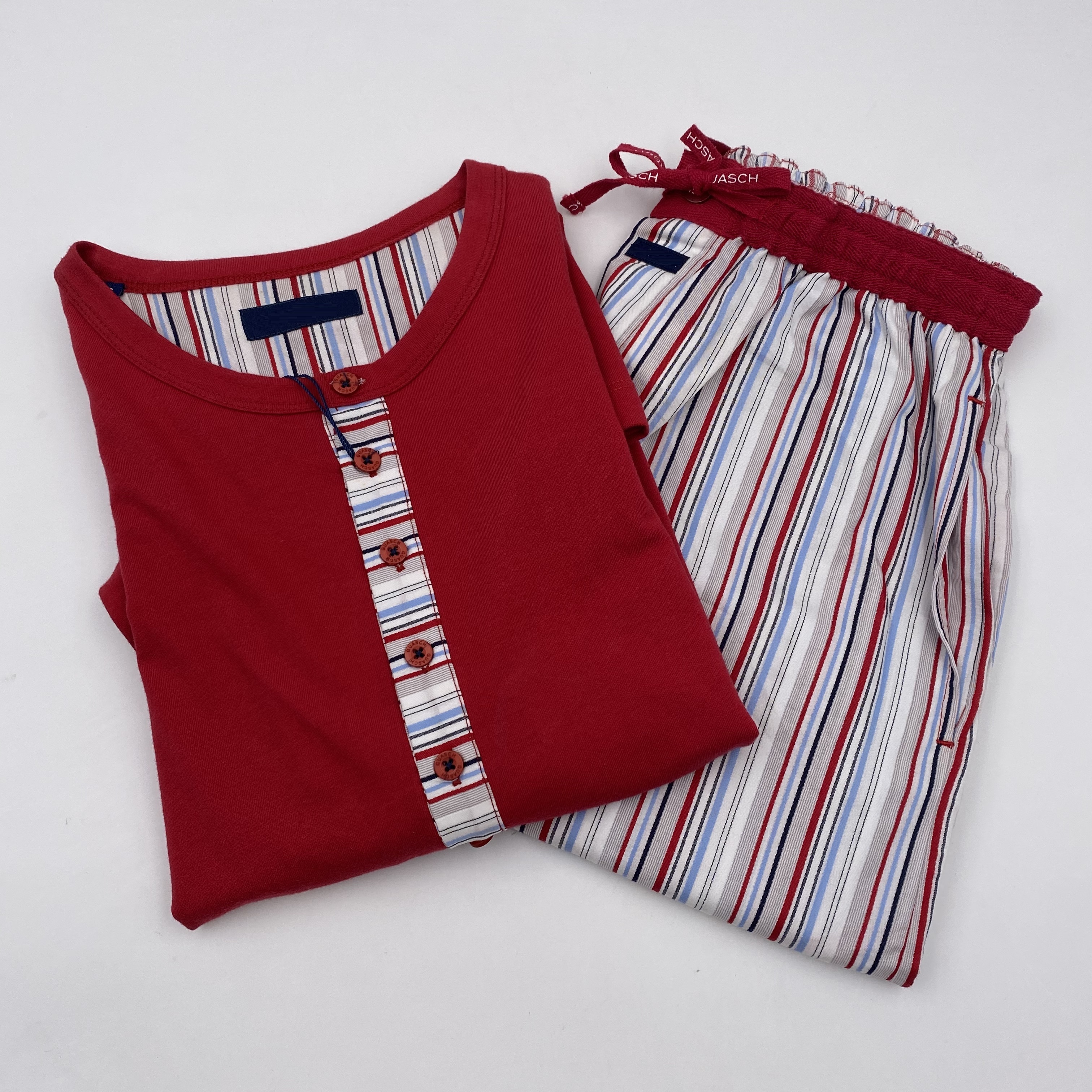 Men's 100%cotton mixed pajamas