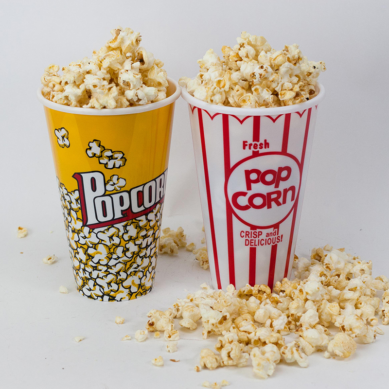 Plastic popcorn bucket