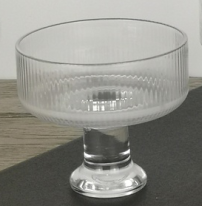 Thick stem crystal glass dessert glass bowl