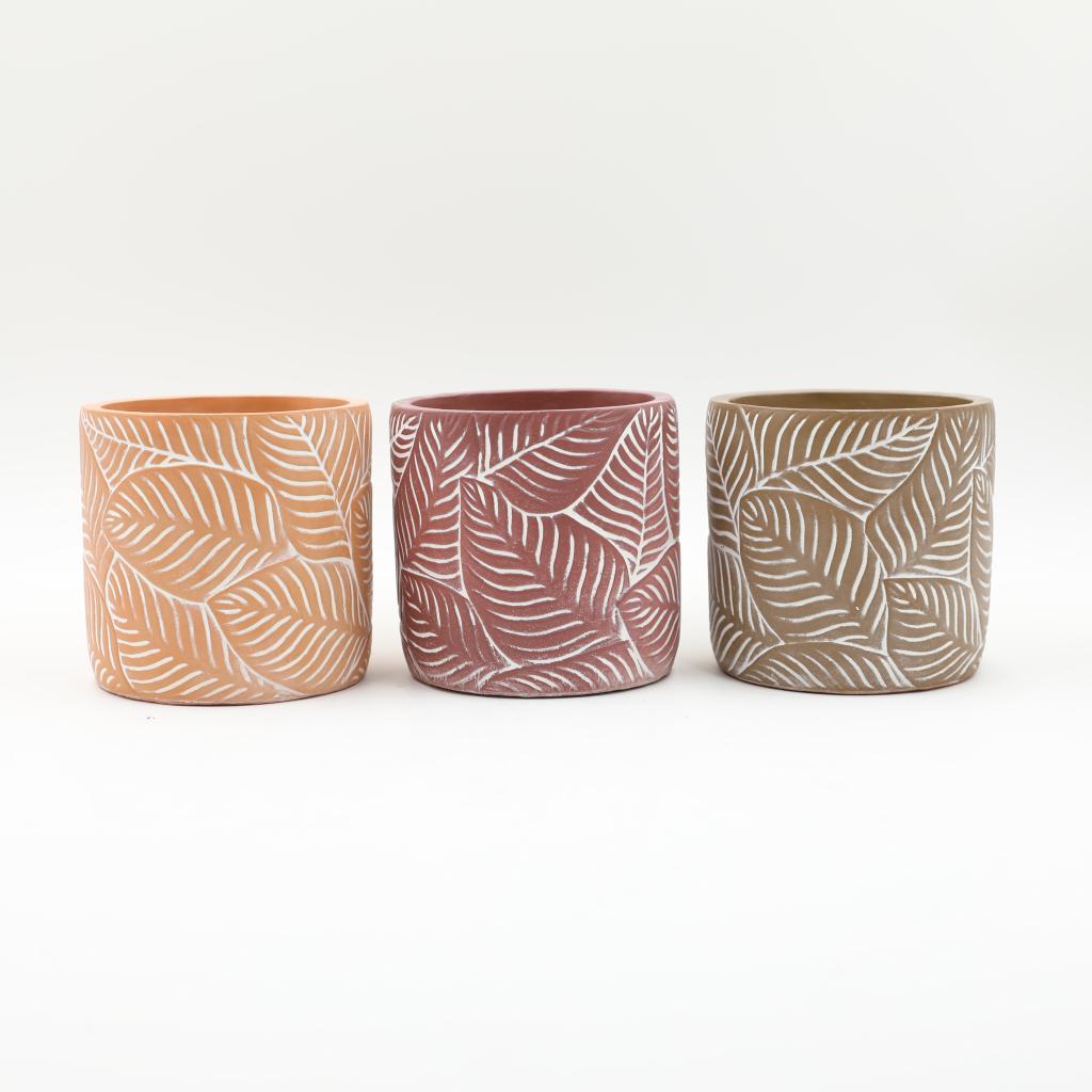 Embossed Colored Cement Scented Candle