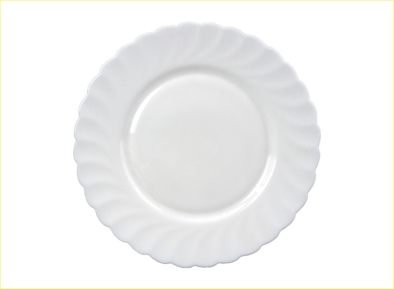 Opal Glass Opal Glassware Flat Plate Dinner Plate Flat Plate 10.5'