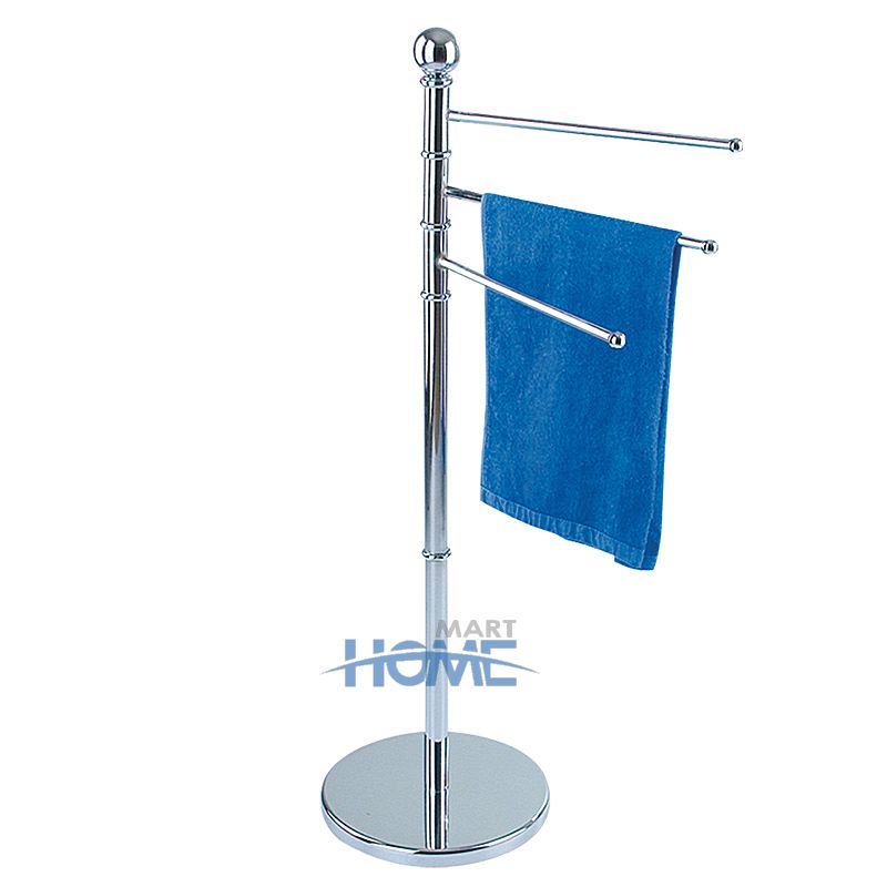 Home Hotel Bathroom Accessories Modern Design Stainless Steel 3 Tiers Floor Free Standing Towel Holder With Heavy Bottom/Base