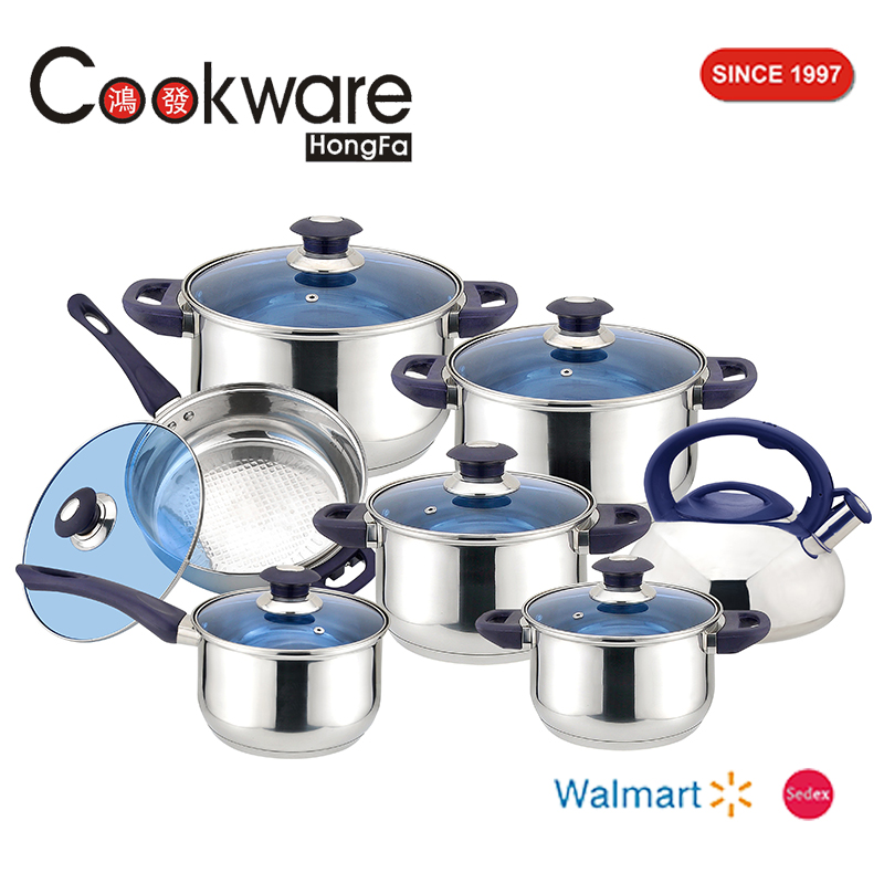 14pcs Stainless Steel Cookware Set