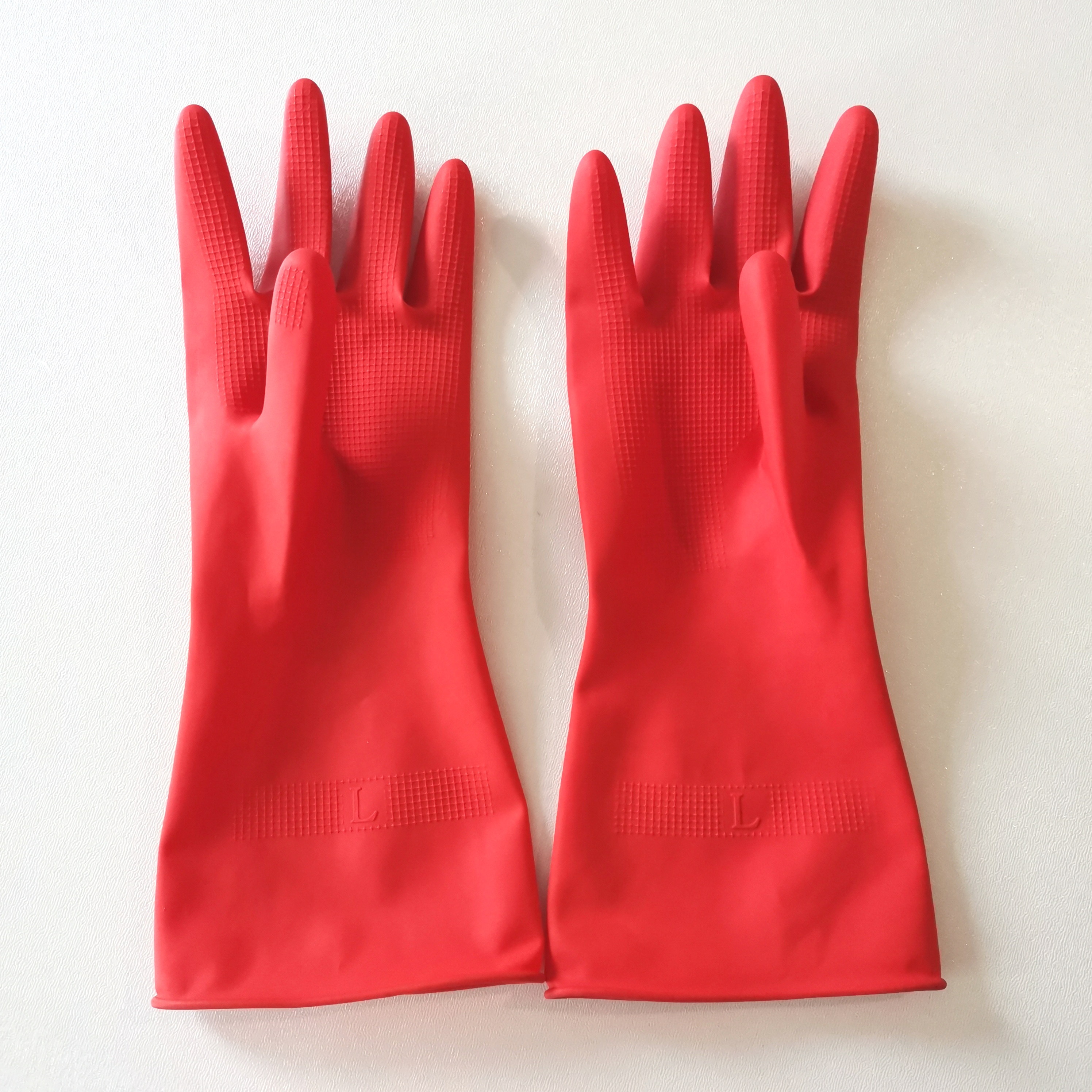 Xingli Red kitchen hotel room cleaning household latex gloves for safety work gloves