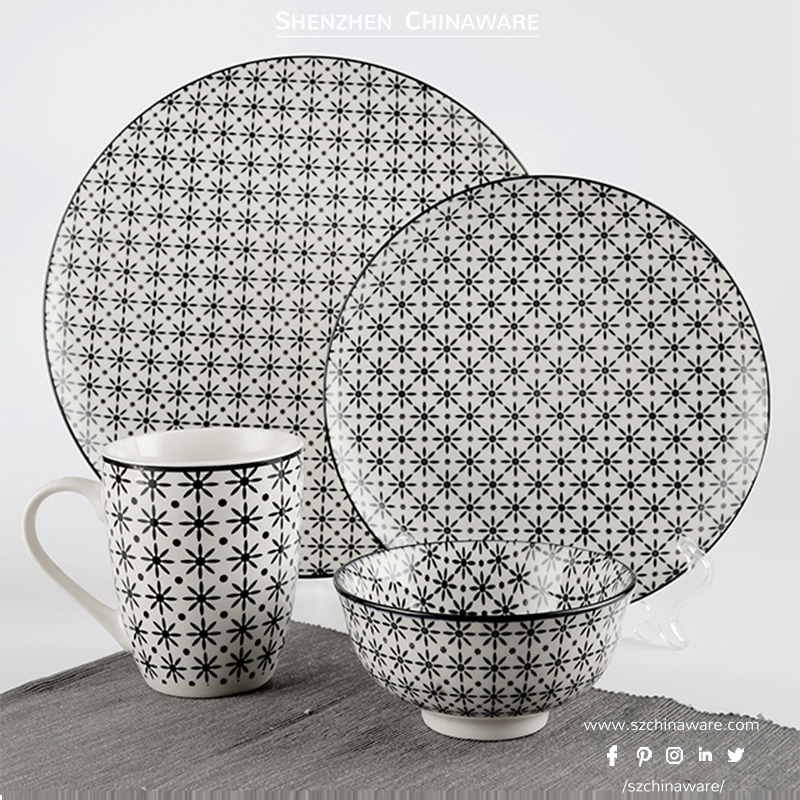Porcelain Tableware Soft Breeze D003、D004、D005 SZChinaware Flat Plate Bowl Sets Dinnerware dinnerware sets Plates