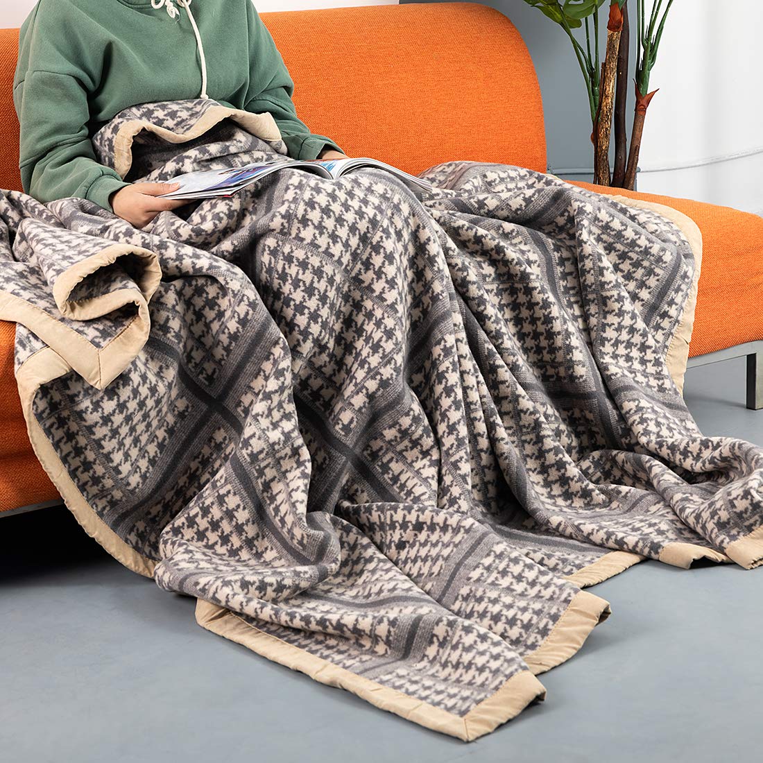 Warm comfortable wool blanket