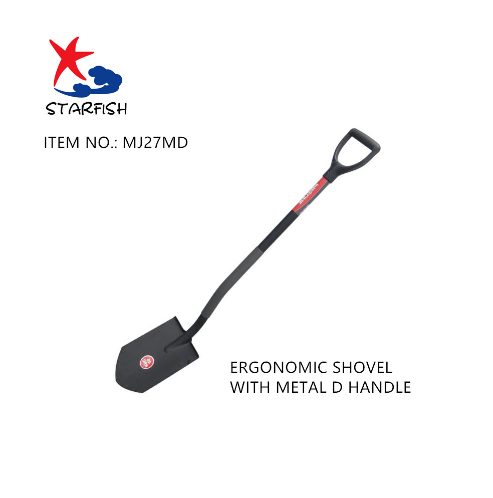 Ergomomic Shovel With Metal D Handle