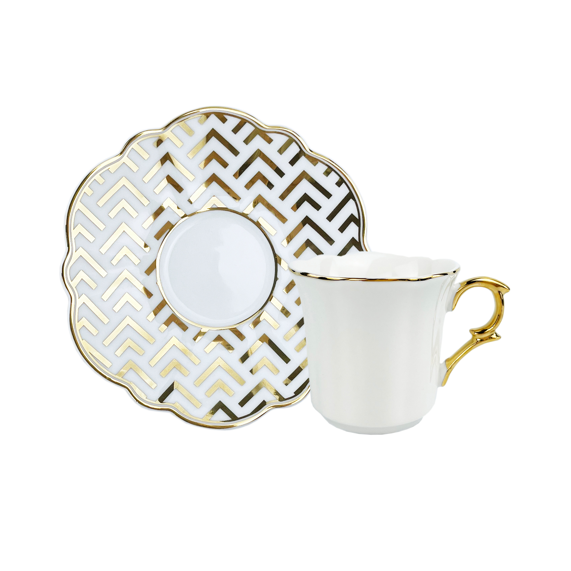 80ml New Bone China Coffee Cup and Saucer