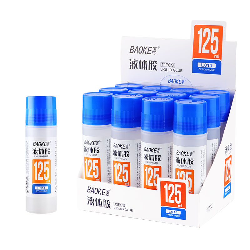 L014 liquid glue smooth applying easy-carrying strong adhesion PVA material liquid glue 125ml Transparent liquid glue