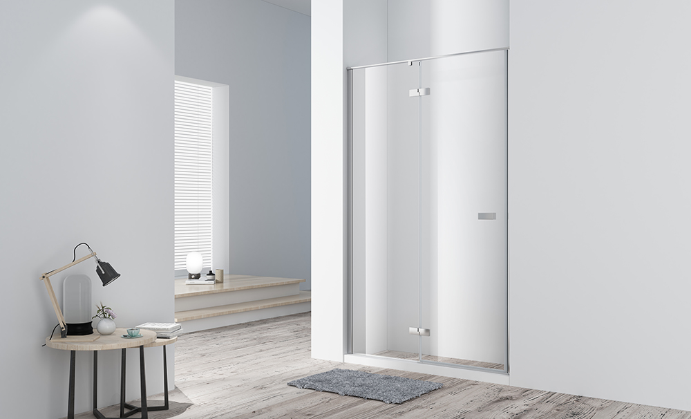 DQ2-H721black aluminum shower enclosure, single sliding door,zinc alloy hinged shower door