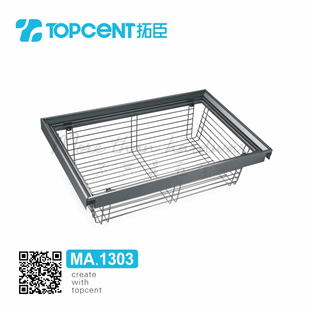 【Free Samples】MA.1302 wardrobe accessories pull out clothes basket