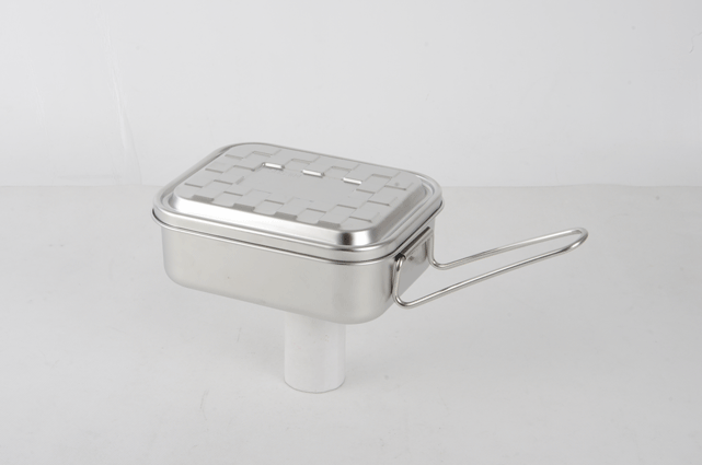 RGS-GC4996 18cm liger all steel two grid dining box (single handle) SS304