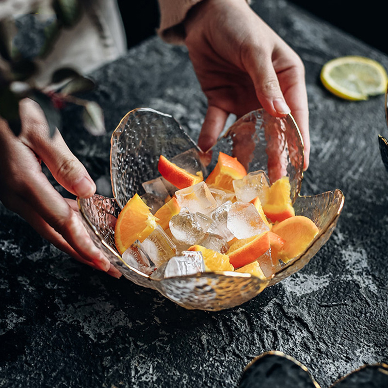 Crystal glass salad bowl