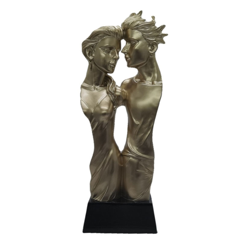 Creative abstract Resin sculpture of deco bust Statue kissing for Home and Office Desk