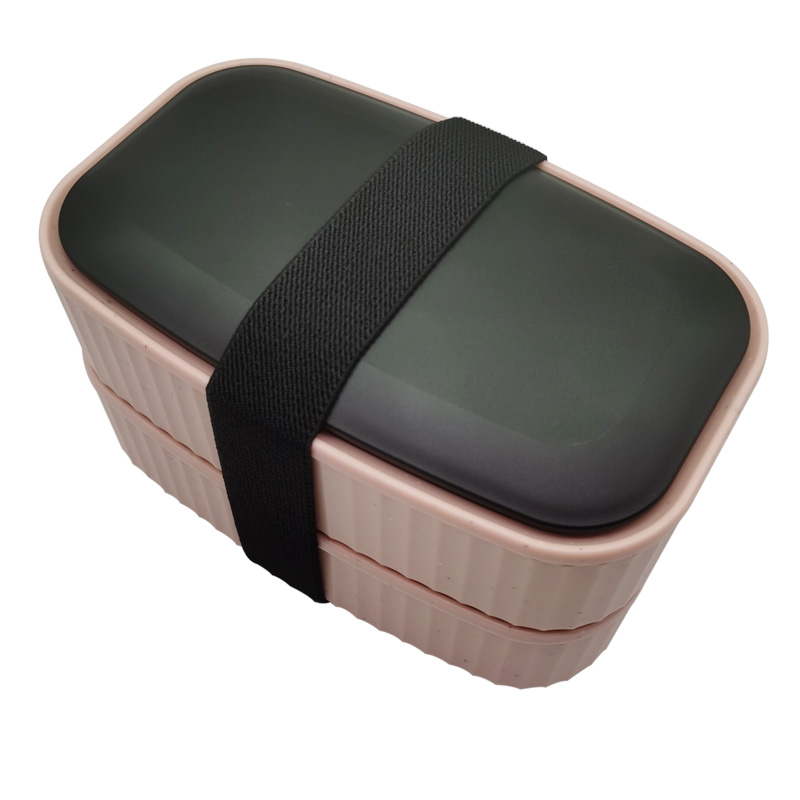 -1Bento lunch box banana leaf texture design large capacity