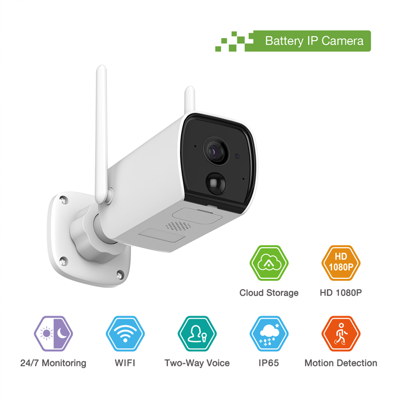 804RTD New Wifi Battery Camera 5000mAh Rechargeable Li-Battery PIR Sensor Night Vision Two-way Audio