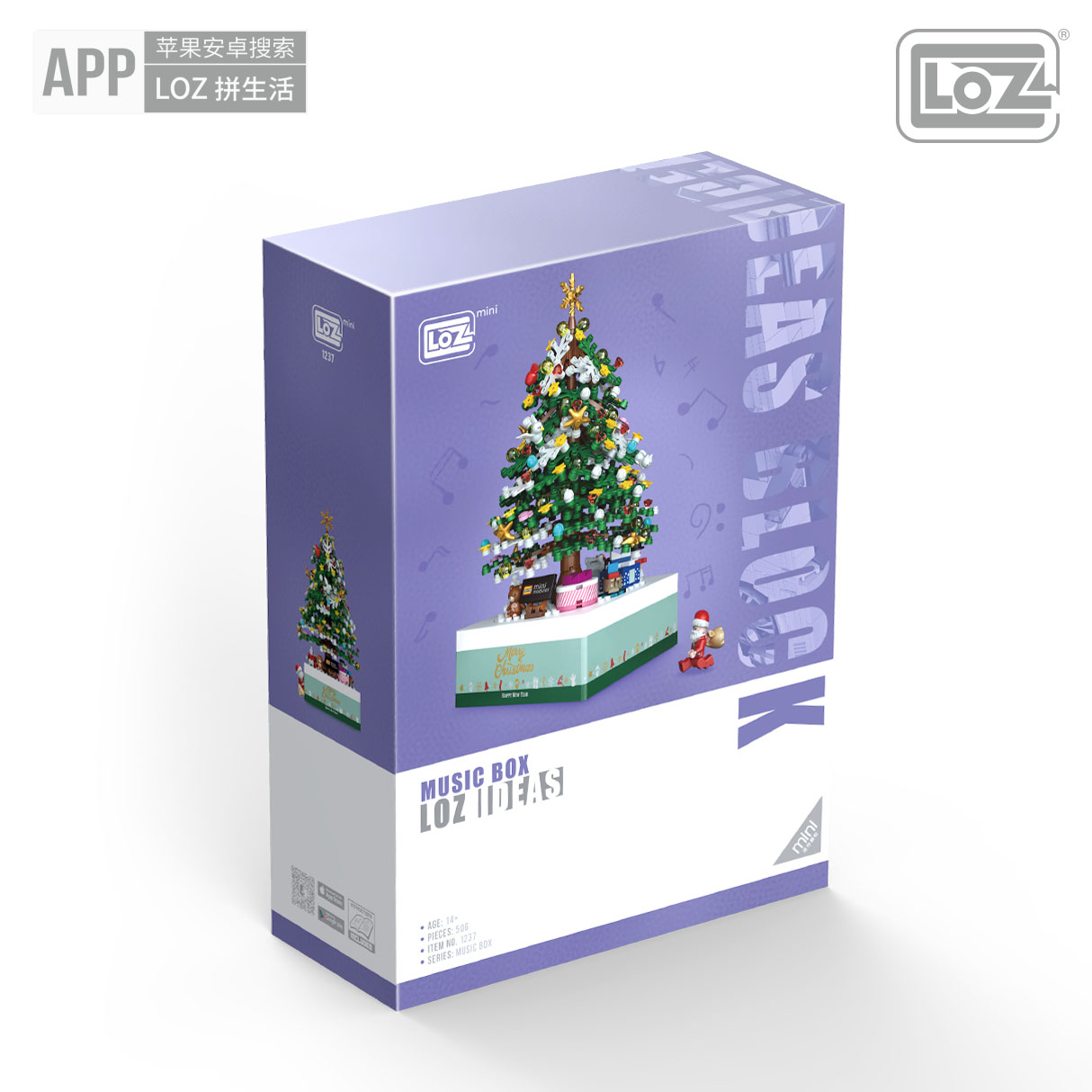LOZ Mini building block — Christmas Tree - Music box