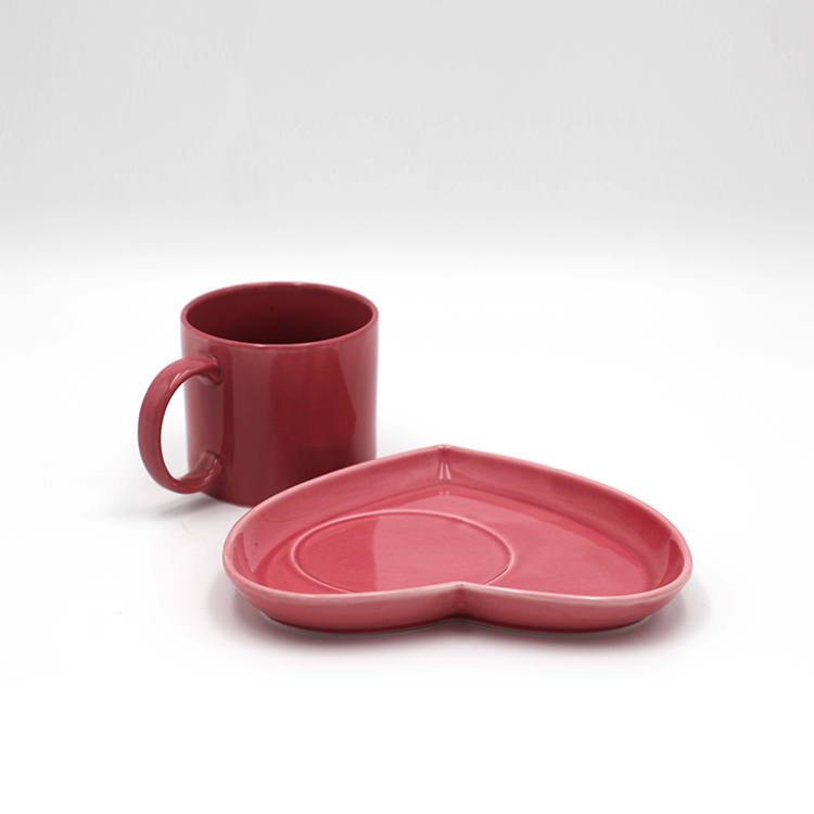 Heart Shape Cup and Saucer