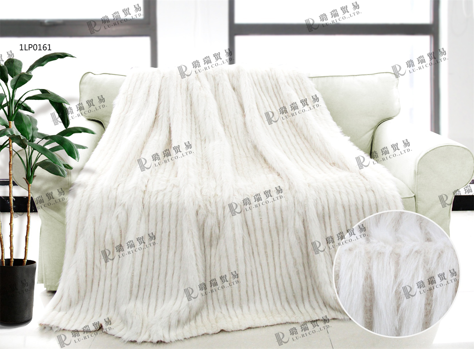 Jac rabbit fur throw blanket