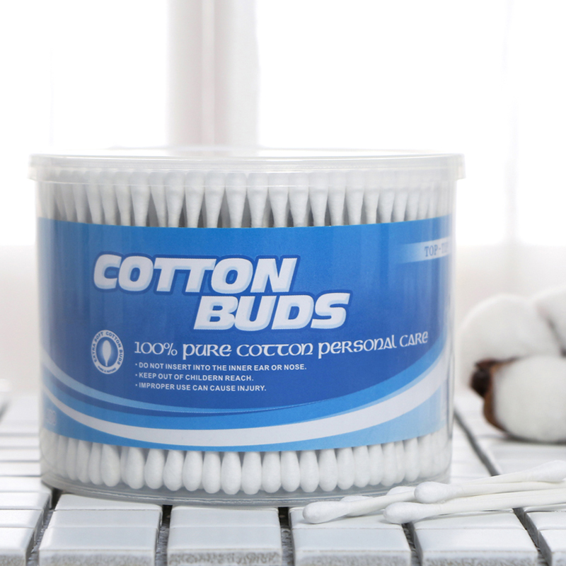 #1 A Paper cotton buds in round canister