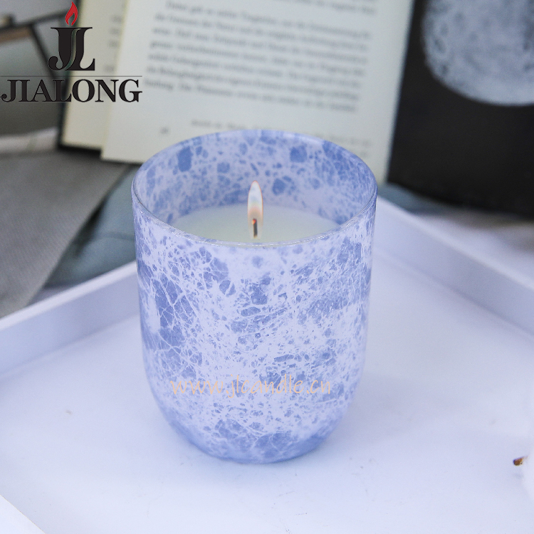 Natural soy wax scented candle marble candles
