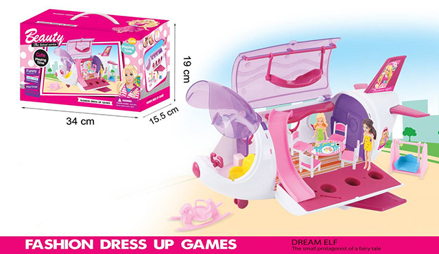 Airplane play house set(girl change can many clothes,with swing, chir and deskaccessories)
