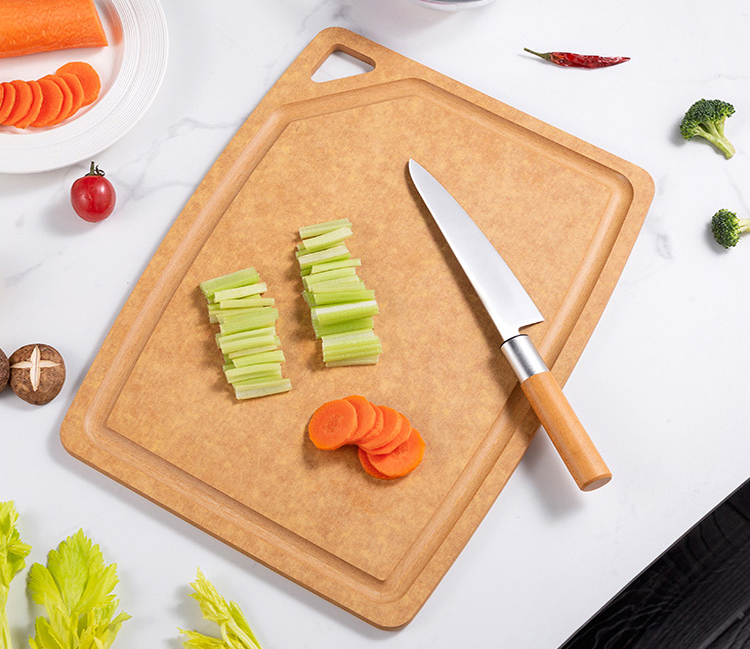 Wood fiber cutting board