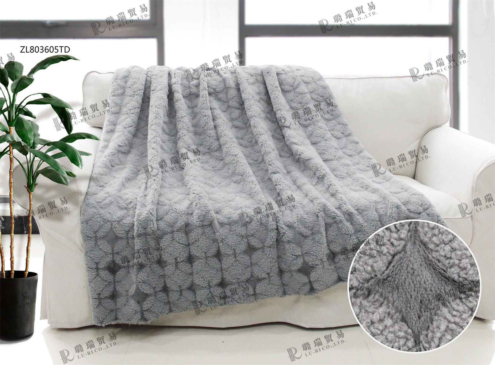 Teddy fur throw/blanket