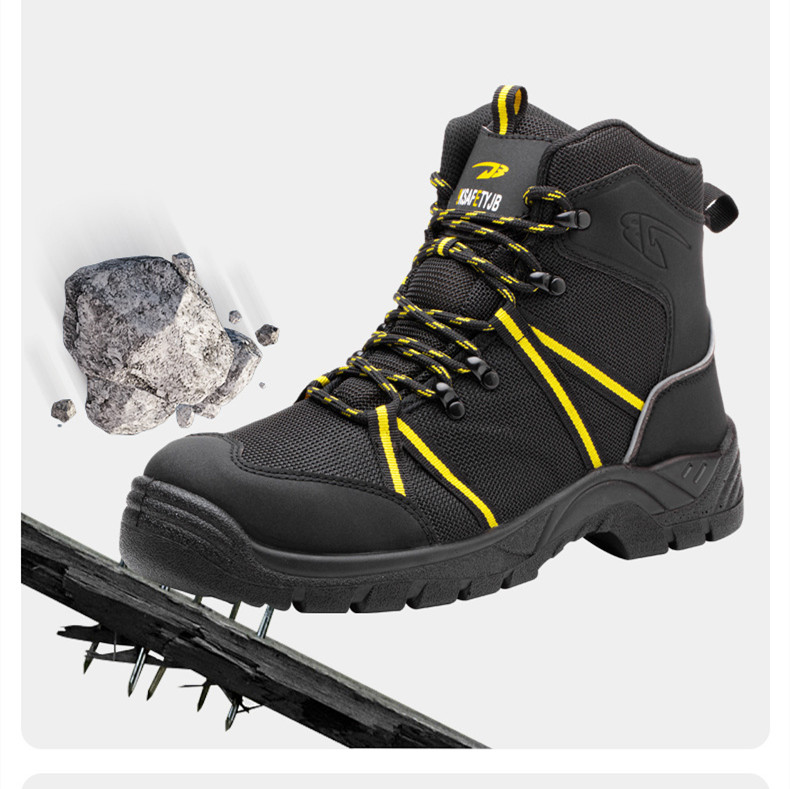 Hot styles wholesale manufacturer high top anti-static steel toe safety shoe work boots construction