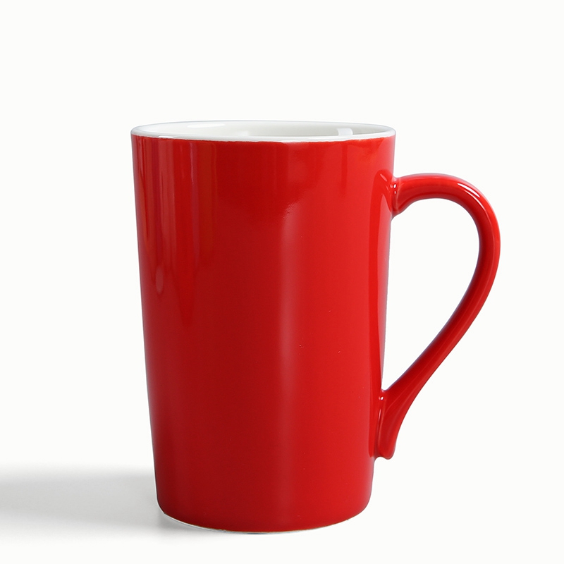 Red colour ceramic cup