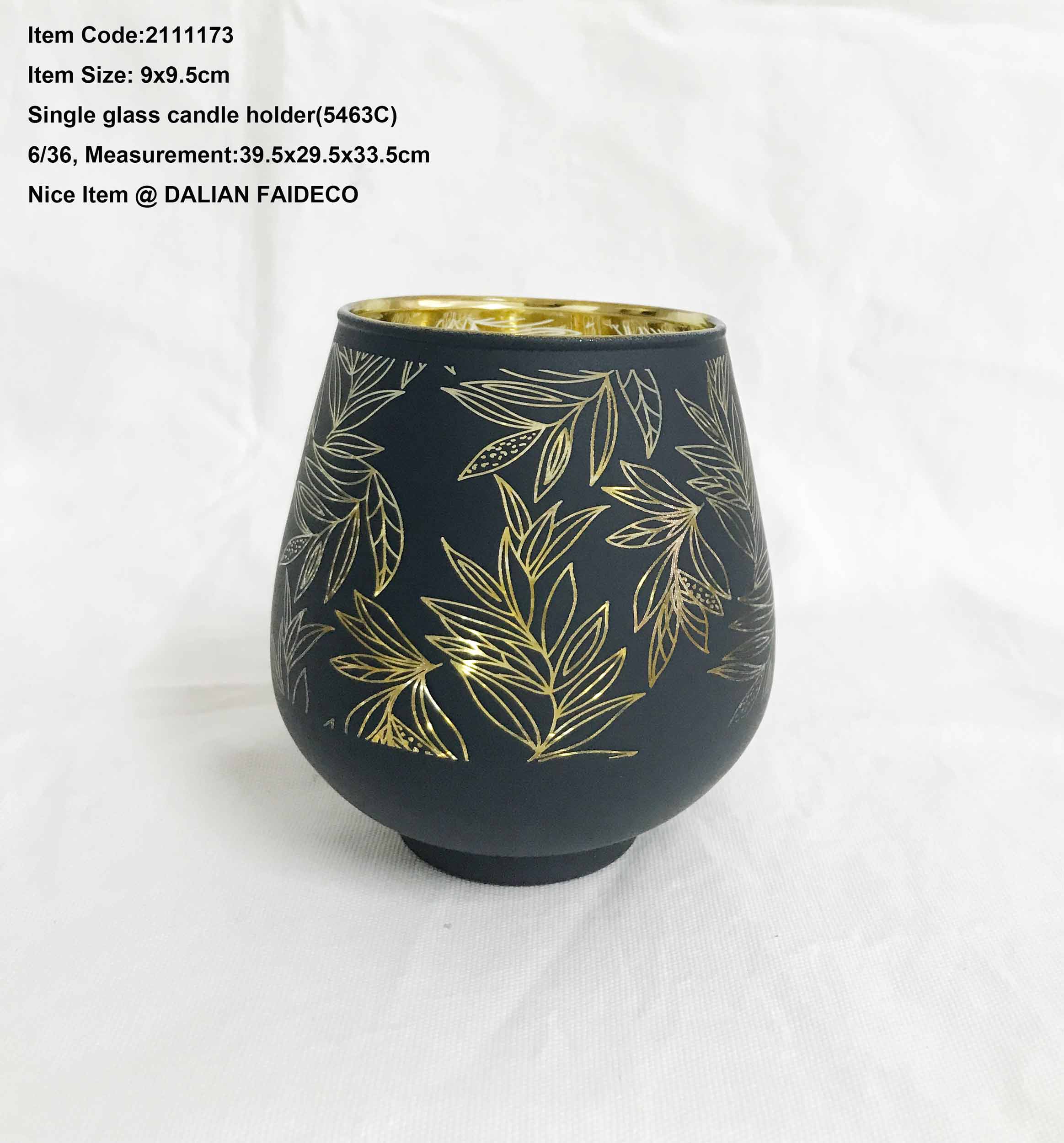 External plating Colorful Single egg shape glass candle holder