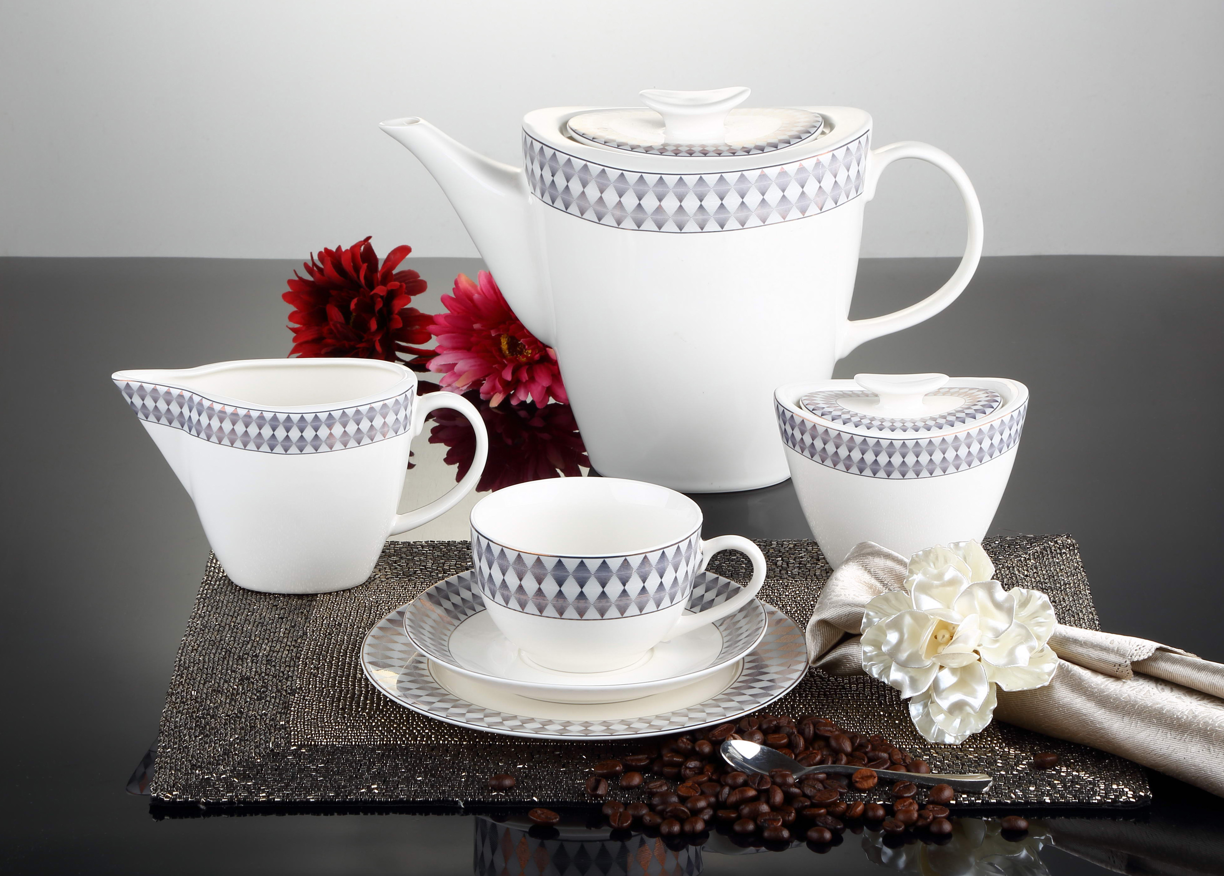 New bone china tea set tableware dinnerware