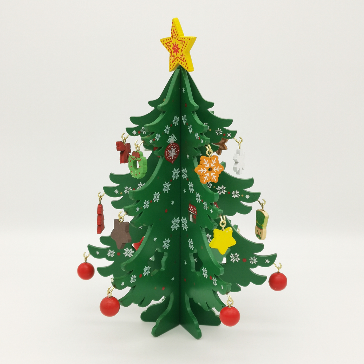 Wooden Christmas Decor Christmas Toy Set with Ornaments