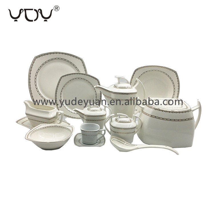 Saudi arabia dubai dinnerware 61pcs porcelain dinner set