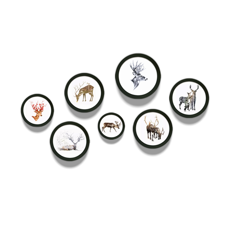 Modern simple circular composite picture frame