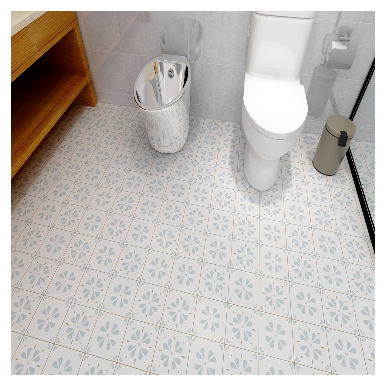 Ceramic tile design flooring stickers Matt surface adhesive flooring