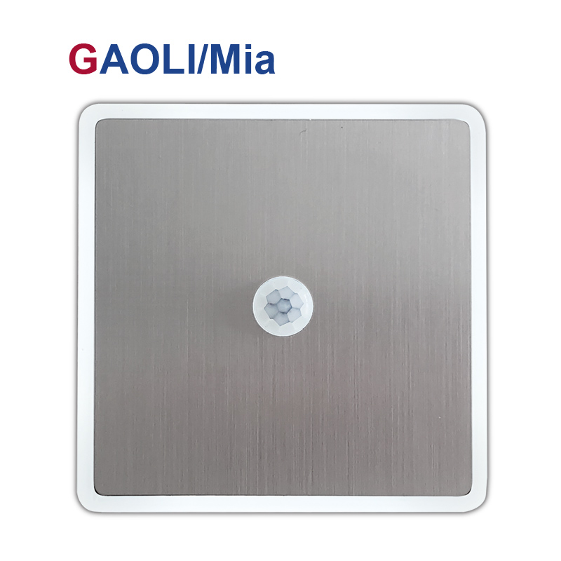 Aluminum cover motion sensor light wireless LED ROUND AA battery operated Step Light Under Cabinet