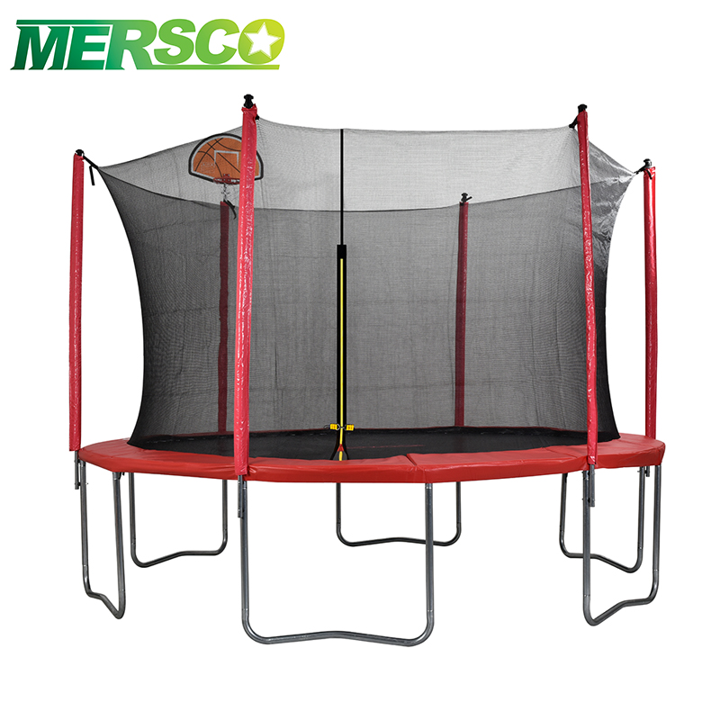 Customized Large 14ft trampoline with enclosure, ladder and basketball hoop