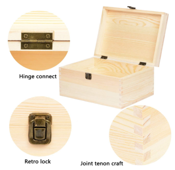 Pine wooden box