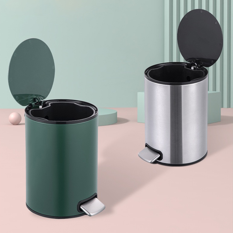 SW6918-5L/8L stainless steel/powder coated/fingerprint proof/soft close pedal bin/ trash can/waste
