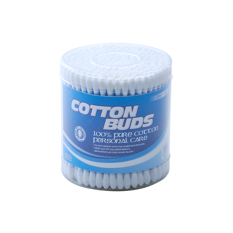 #1 A Cotton buds in round PVC canister