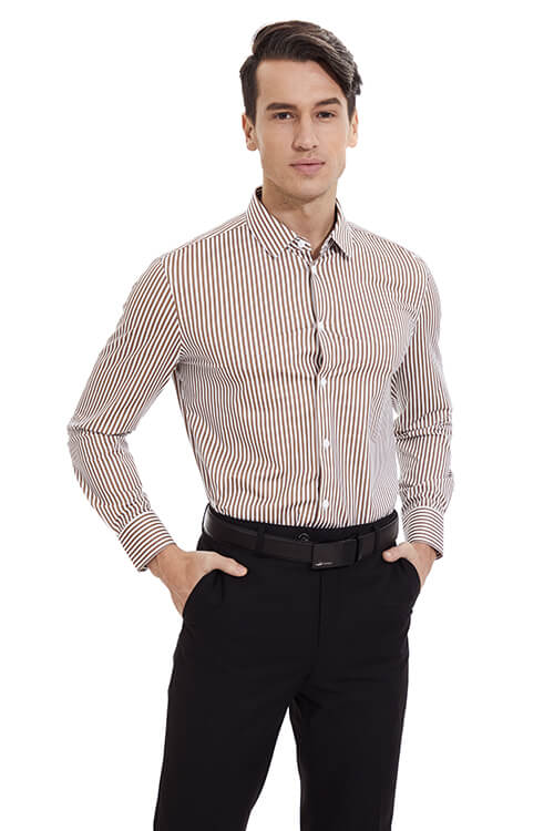 Comfortable jersey knit dress shirt