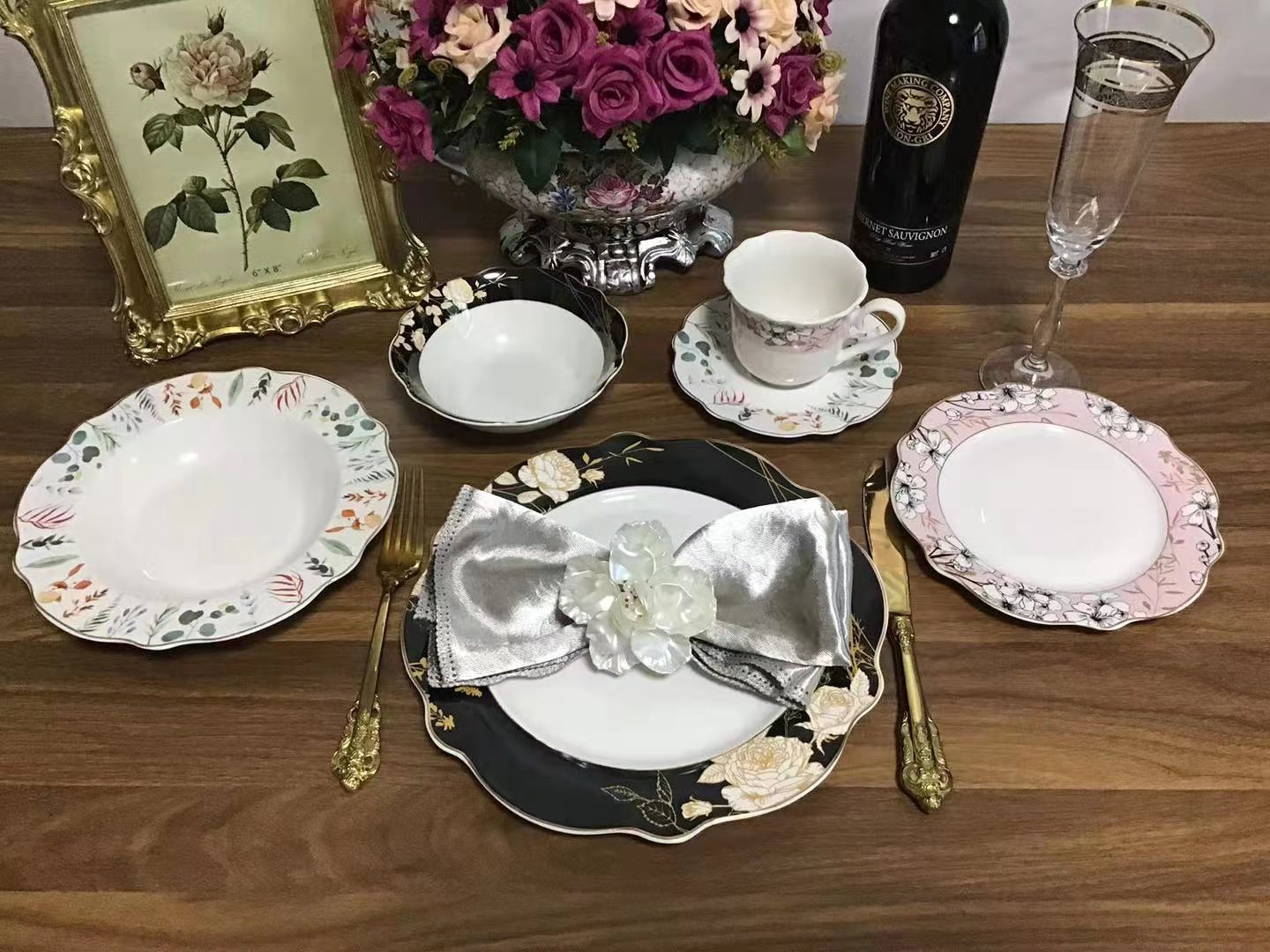 New bone china dinnerware dinner set tableware