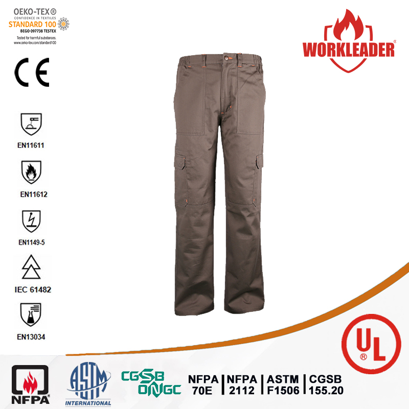 Men's multi-pocket cargo pants flame retardant workwear pants