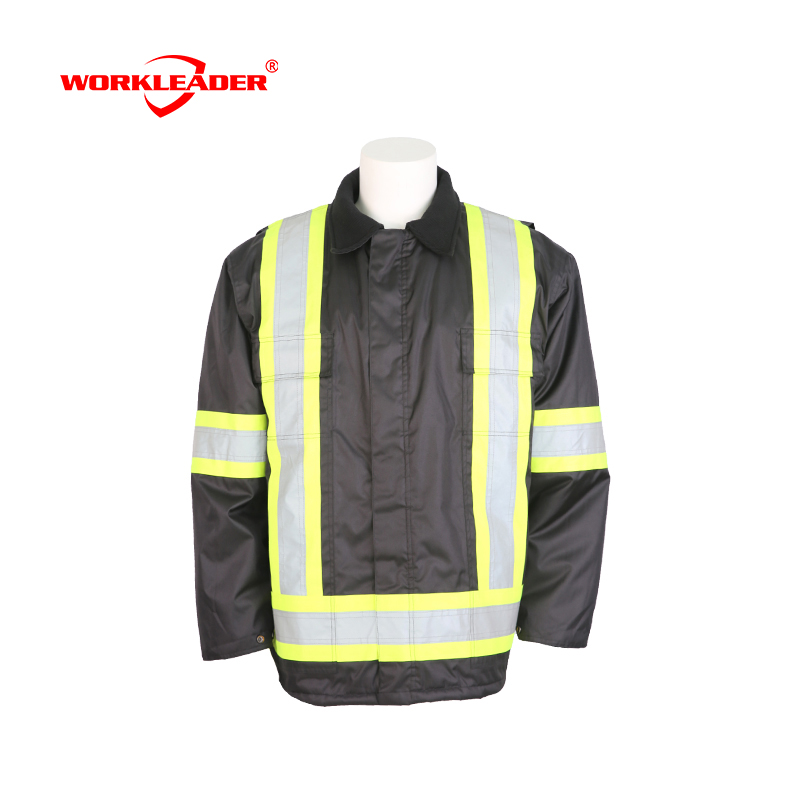 Men's waterproof windproof thermal parka with reflective tape