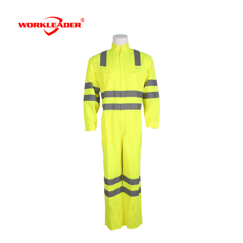 Tricot knitting reflective coverall