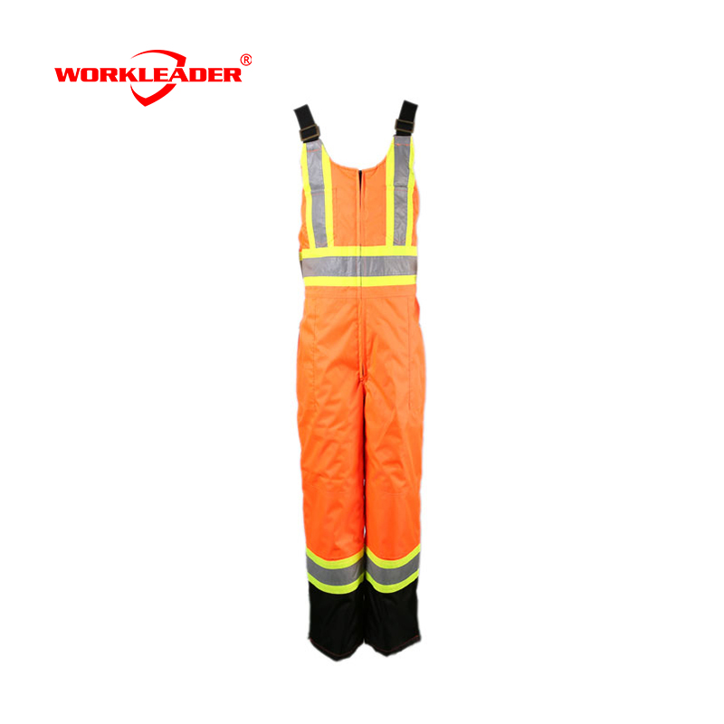 Men's waterproof thermal bib pants/overall with reflective tape