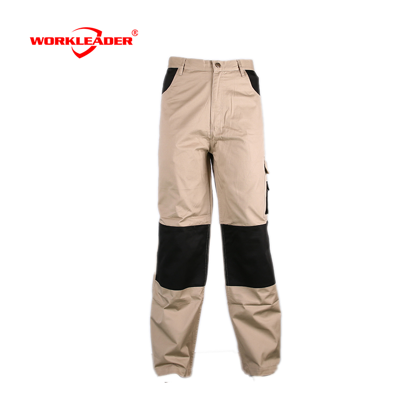 100%cotton cargo working pants with knee pad